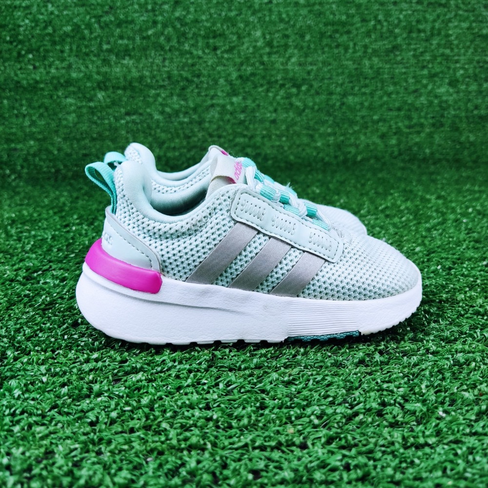 Adidas Sneakers Kids 5K Mint Green Tensaur Run 2.0 Athletic Mesh GV7403
